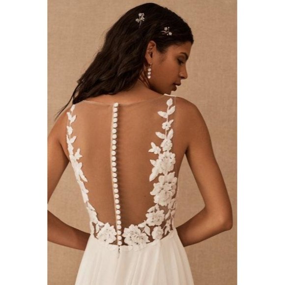BHLDN Jenny Yoo Elinor Wedding Gown Size 6 NEW - Picture 8 of 16